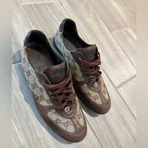 Gucci Brown and Beige Men's Sneakers